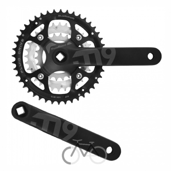 Sunrace 9 speed chainset FCM914